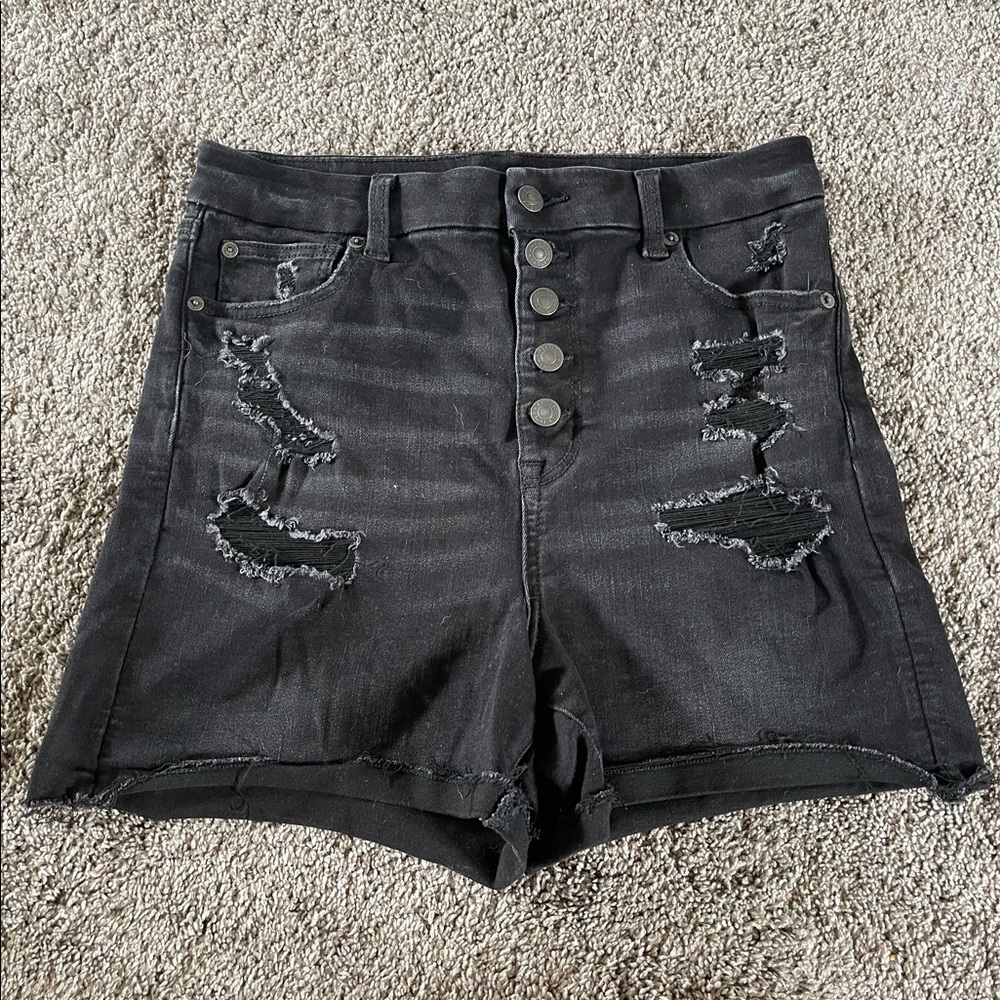 American Eagle High Waist Shorts, Black